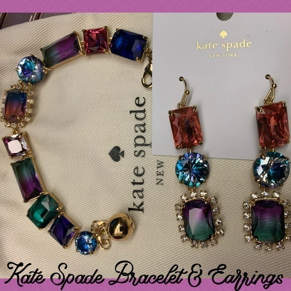 Kate Spade Multicolor Crush Bracelet Earrings Set
